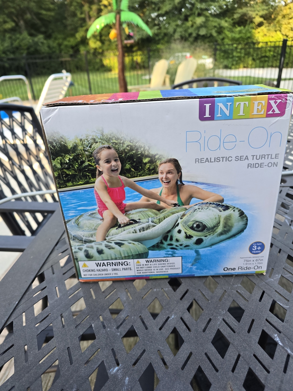 Intex Green Realistic Sea Turtle Ride-On Float - Picture 2 of 2